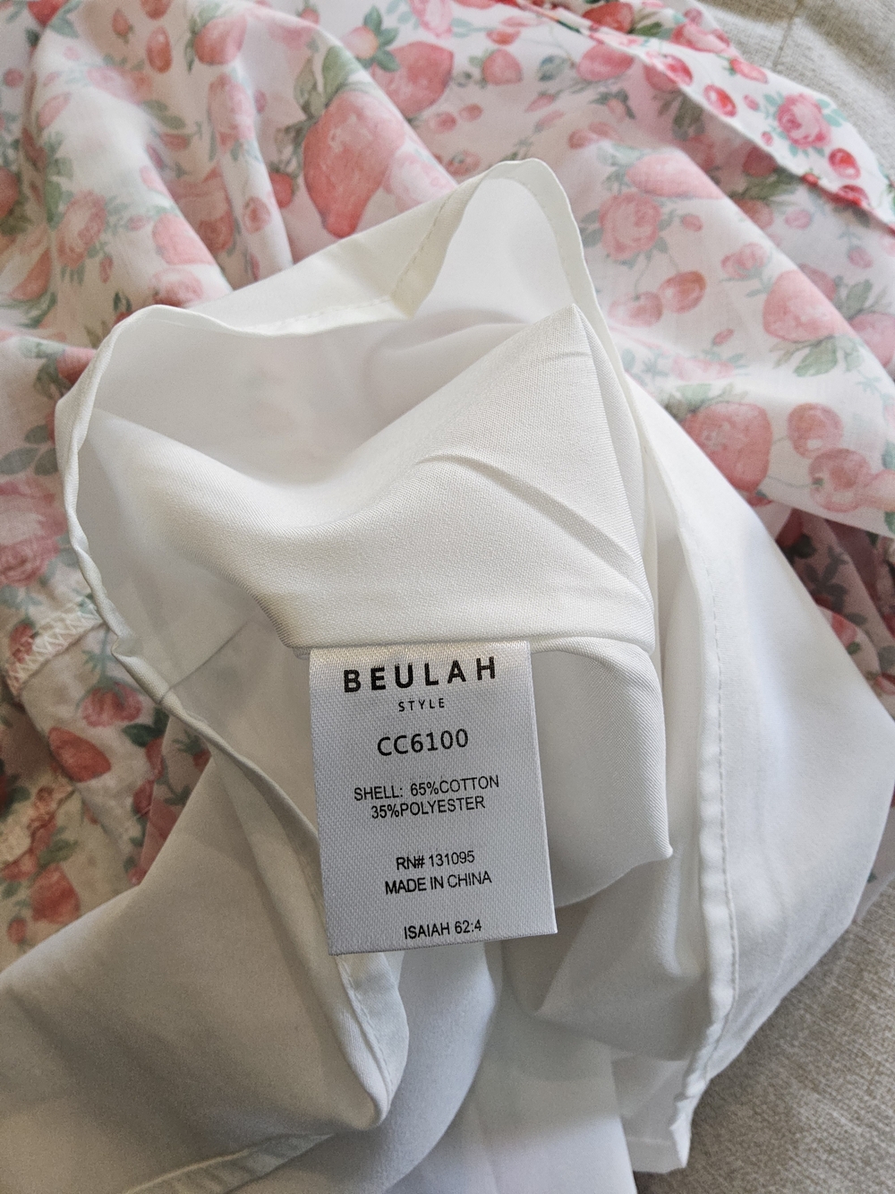 BEULAH White Shell Blouse|| Size L Top Size M Skirt - Picture 4 of 5